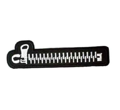 Zip zipper patch embroidered - zip,