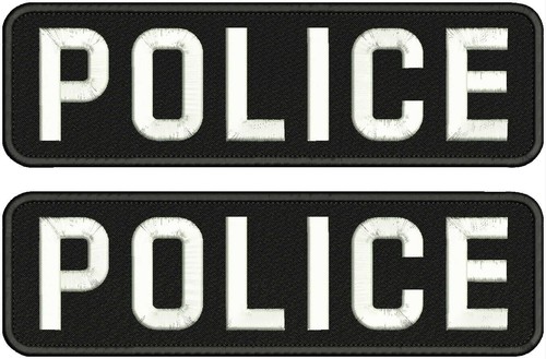Toppe ricamo polizia 11x3 - ricamo,