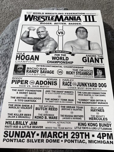 Wwf wrestlemania poster - wwf,