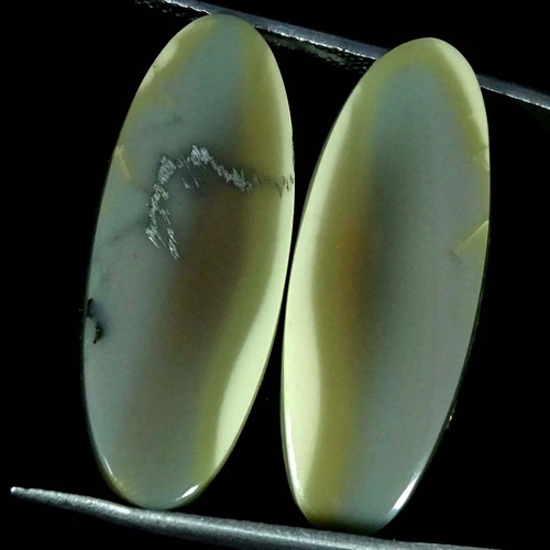 Coppia cabochon ovale - , diaspro