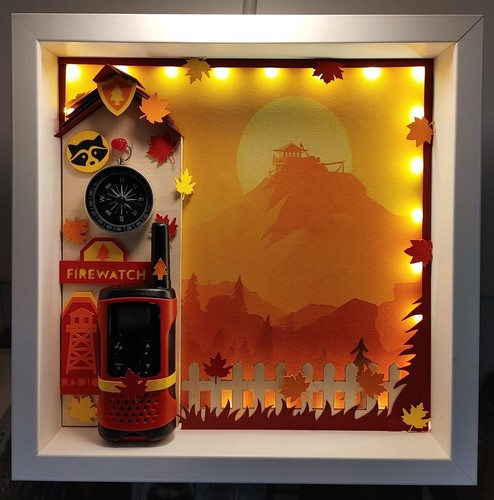 Firewatch shadowbox with - 3d,