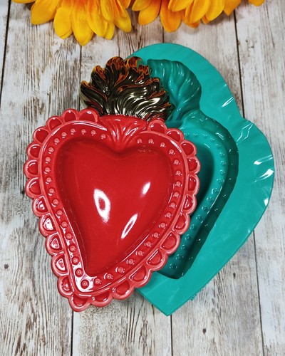 Stampo cuore sacro 11x16x3cm - cuore,