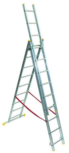 Scala alluminio tripla 3x11 - scala,